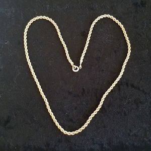 Vintage Gold Filled Twisted Chain Necklace